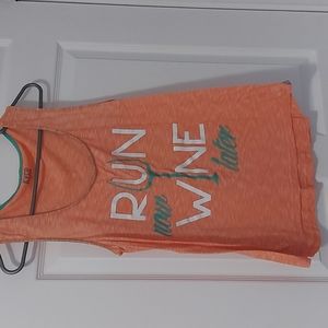 Run Now Wine Later tank top